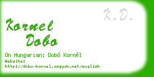 kornel dobo business card